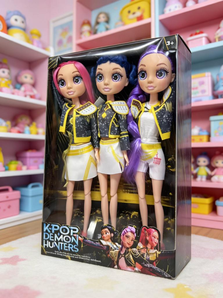 2026 Hot Music Style Demon Hunters Anime Figure, Rumi Mira Zoey Action Figure, Cute Cosplay Doll Birthday Gift