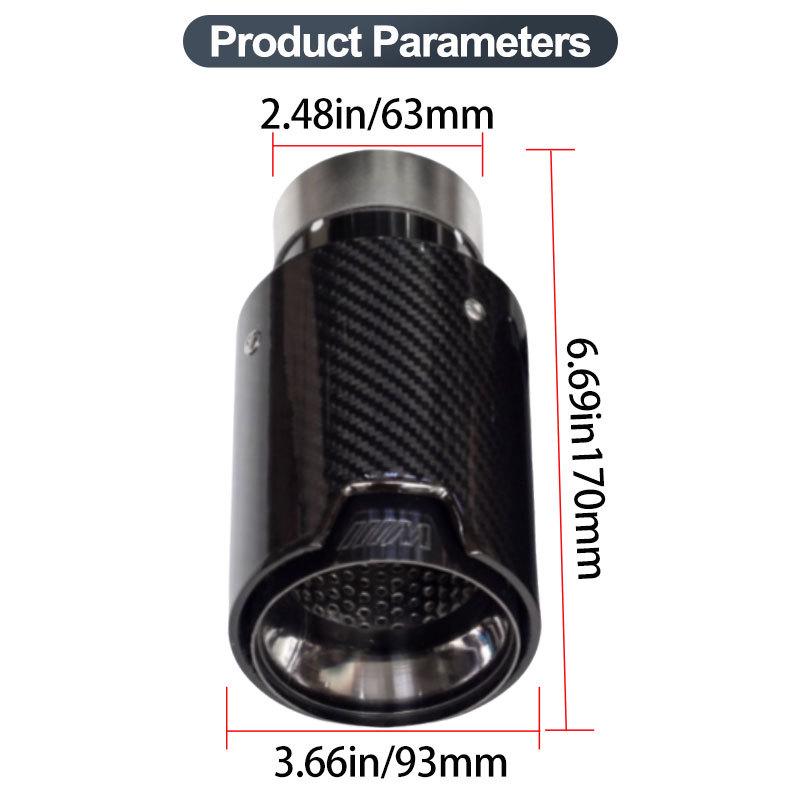 Compatible with BMW 1, 2, 3, 5, 6 Series: MP Style Carbon Fiber Exhaust Tailpipe Modification.