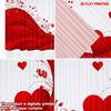 Set Of 2 Flat Printing Happy Valentine Day Curtain Romantic Hearts Digital Printed Polyester Drapes Festive Wall Decor Art