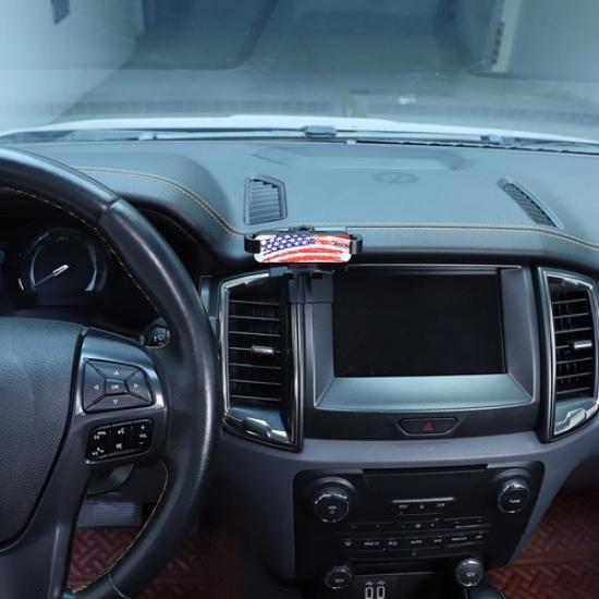 US Flag Car Dashboard Dash Mount Phone Holder Bracket For Ford Ranger 15-21