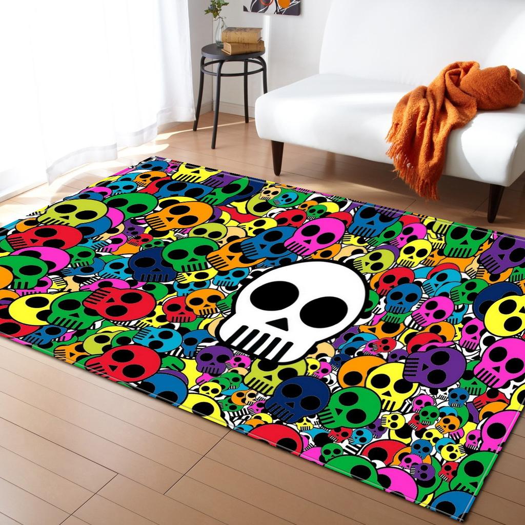 Skull Living Room Carpet Bedroom Dining Room Floor Mat