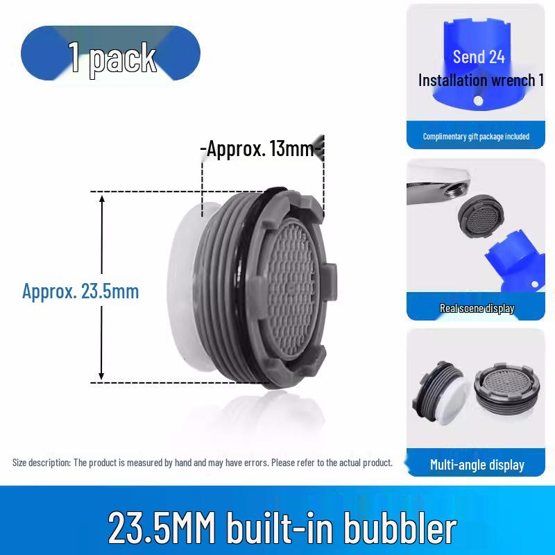 Faucet Spout with Built-in Aerator and Hidden Filter, Includes Disassembly Tool