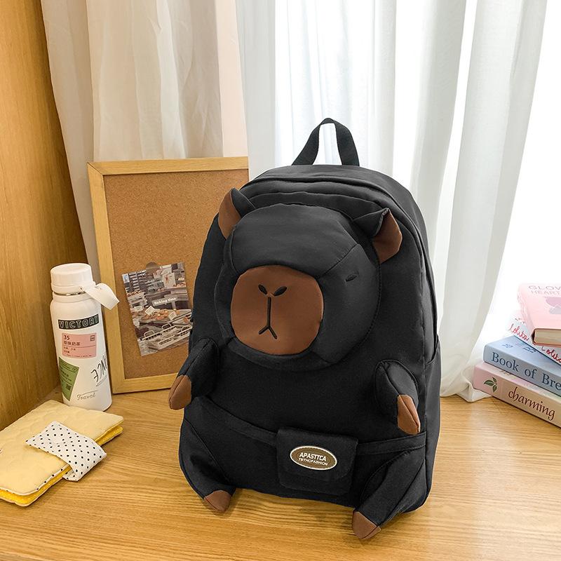 College Students Cute Capybara Backpack Junior High School Students High School Students Cute Backpack.
