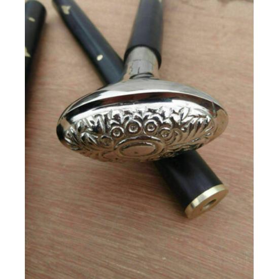 Antique Brass Victorian Handle Wooden Vintage Style Walking Designer Cane Stick