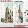 2pcs, 2D FLAT PRINTING Curtains (Without Rod) Cactus Garden Modern Curtain Fabric Prints Light Filtering Curtains Decorations
