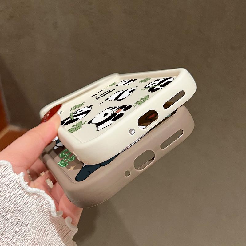 Cute Pandas Pattern Soft Phone Case For Google Pixel 9 Pro XL 8 Pro 8A TPU Matte Shockproof Lens Protection Bumper Cover