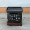 Japanischer Stil Holzkohlegrill Aluminiumlegierung mit Grillrost Quadratischer Textgrill Kohlegrill Mini-Grill für den Außenbereich