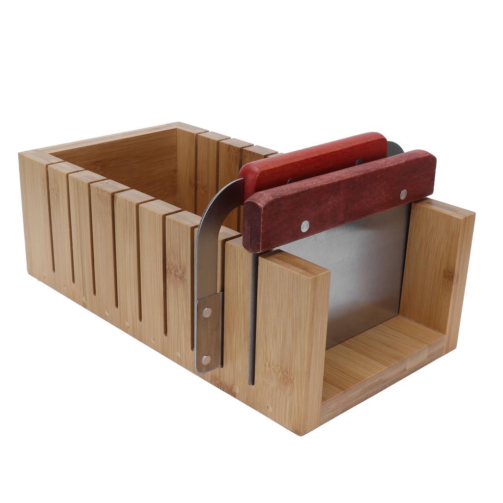 3PCS Seifenschneider Set Brotschneider Form mit geradem gewelltem Edelstahlschneidemesser