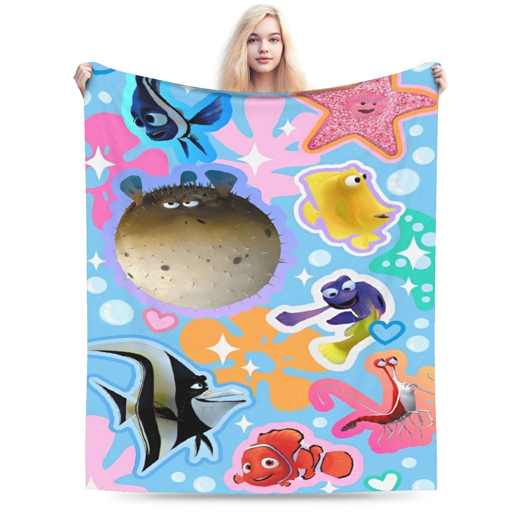 Фланелевое одеяло Finding Nemos Dorys Bruce Squirt Crush  Забавные пледы для дома 200x150 см Покрывало