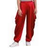 Chlapecké saténové kostýmy na halloweenskou cosplay tématickou párty Dhoti kalhoty Elastický pas Volné pytlovité kalhoty