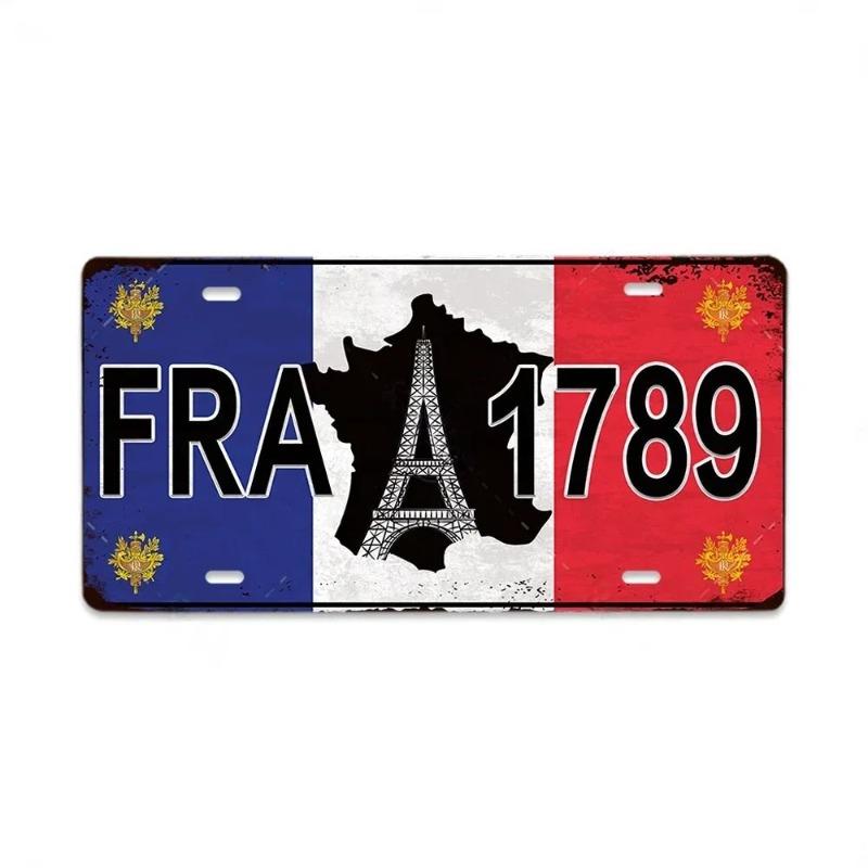 Retro Car 2D Metal Sign, Aluminum Wall Decor 15x30cm