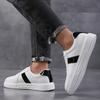Nya tygskor andningsbara låga små vita skor trendiga skor fritidsskor sportskor mångsidiga herrskor