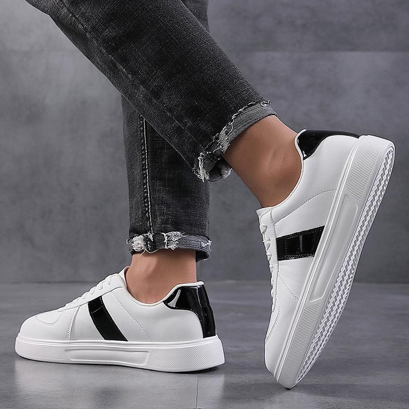 Nya tygskor andningsbara låga små vita skor trendiga skor fritidsskor sportskor mångsidiga herrskor