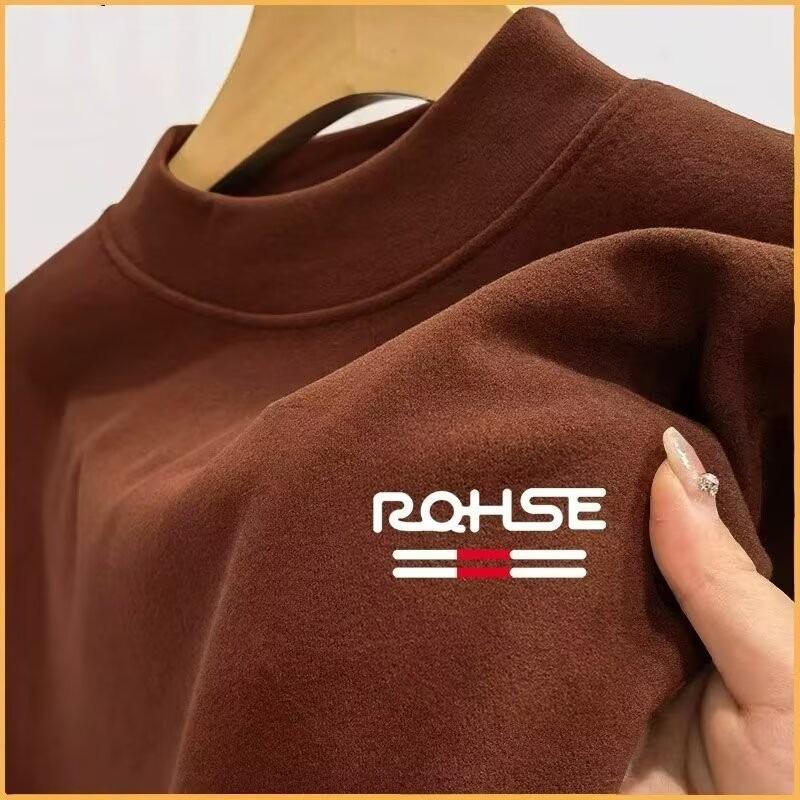 

Men s Slim Fit German Velvet Warm Half-High Neck Base Layer Shirt 3XL кавовий