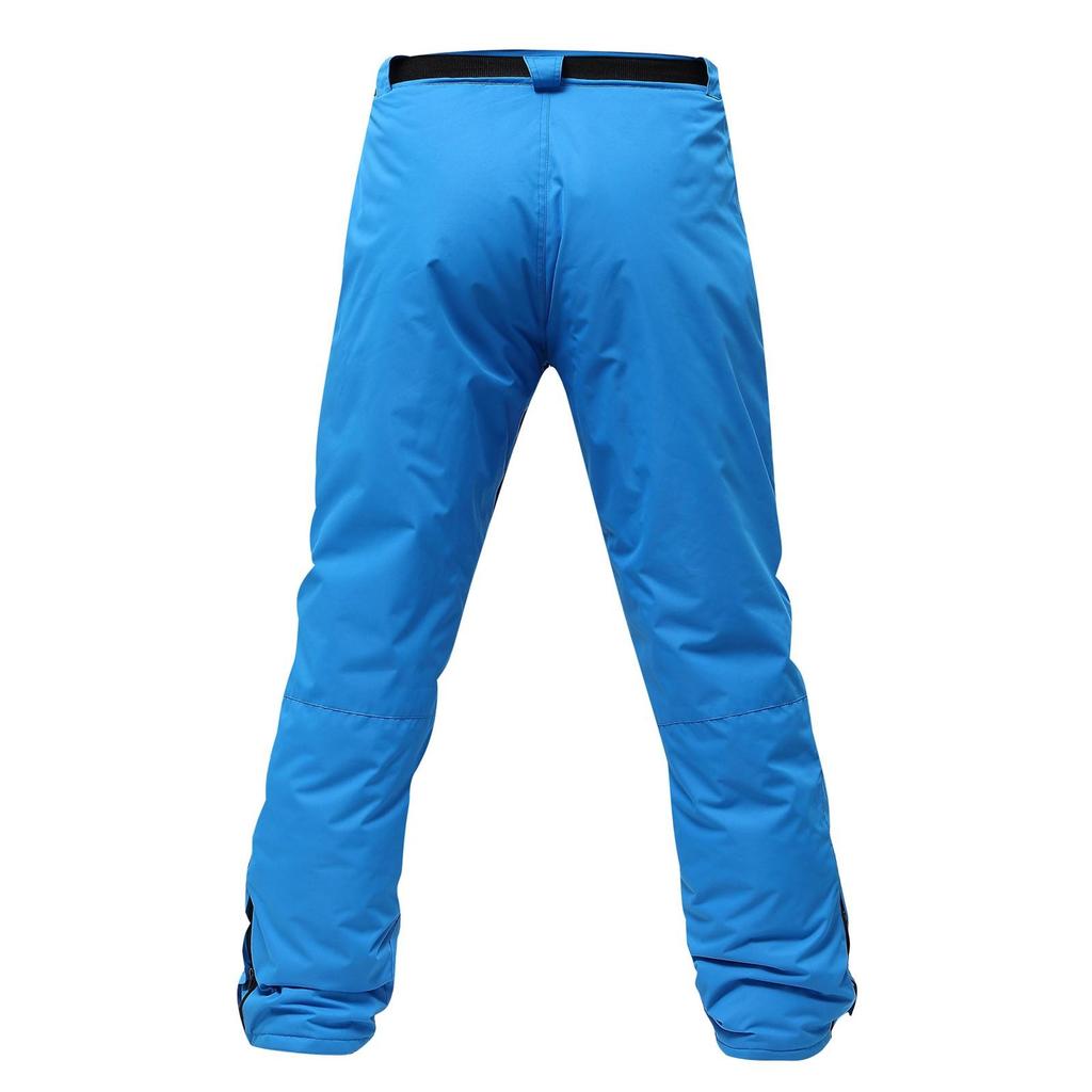 Men's Solid Color Warm Thick Waterproof Pocket Strap Ski Pants For Men
