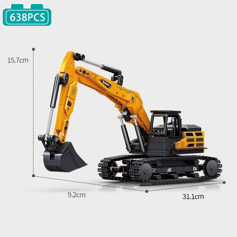 

SEMBO Excavator Building Blocks High-Tech Engineering Cars Truck Bricks Model City Construction Vehicle Toys For Children Gift