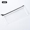 Korean Style Simple Transparent Mesh Portable Zipper Pencil Case Stationery Bag