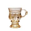 Amber High-Footed European Retro Glass Cup - Souvenir Coffee & Wine Cup