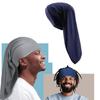Dreadlock Cap Solid Color Durag Breathable Lining Bandana Turban Hat for Casual Wear
