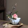 1pcs Chinese Style Lotus Shape Ceramic Ikebana Holder Ikebana Flower Arrangement Vase Tea Table Zen Kenzan Flower Art Fixed Tool