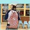 Korean Style Dual Shoulder Bag With Durable Nylon Material And Waterresistant Features For High School Students