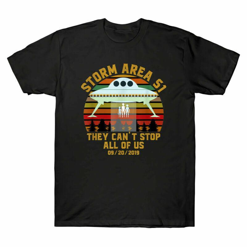 Tee Vintage Cotton Area Us TShirt Cant Alien They Storm Stop Unisexs All 51 Of S