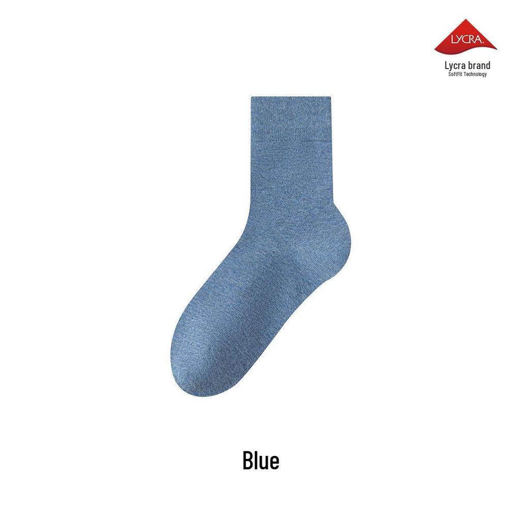 2025 Autumn Men's Aloe-Infused Antibacterial Mid-Calf Cotton Lycra Socks
