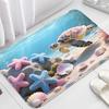 Pink jellyfish pattern bathroom floor mat, water absorbing small carpet, toilet seat mat, decorative mat, machine washable