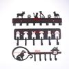 5/6/8- Hook Dog Wall Key Holder - Decorative Pet Organizer For Leashes, Keys - Rustic Entryway Storage For Home/Office