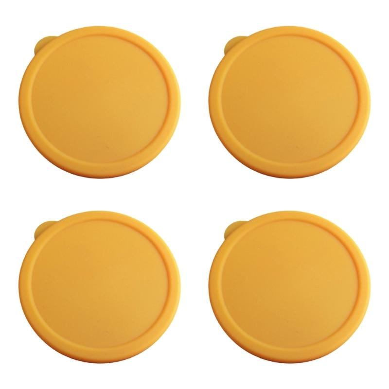 Multipurpose Silicone Jar Lid 4Pcs Set Airtight Glass Dessert Custard Cup Covers For Food Preservations And Organization