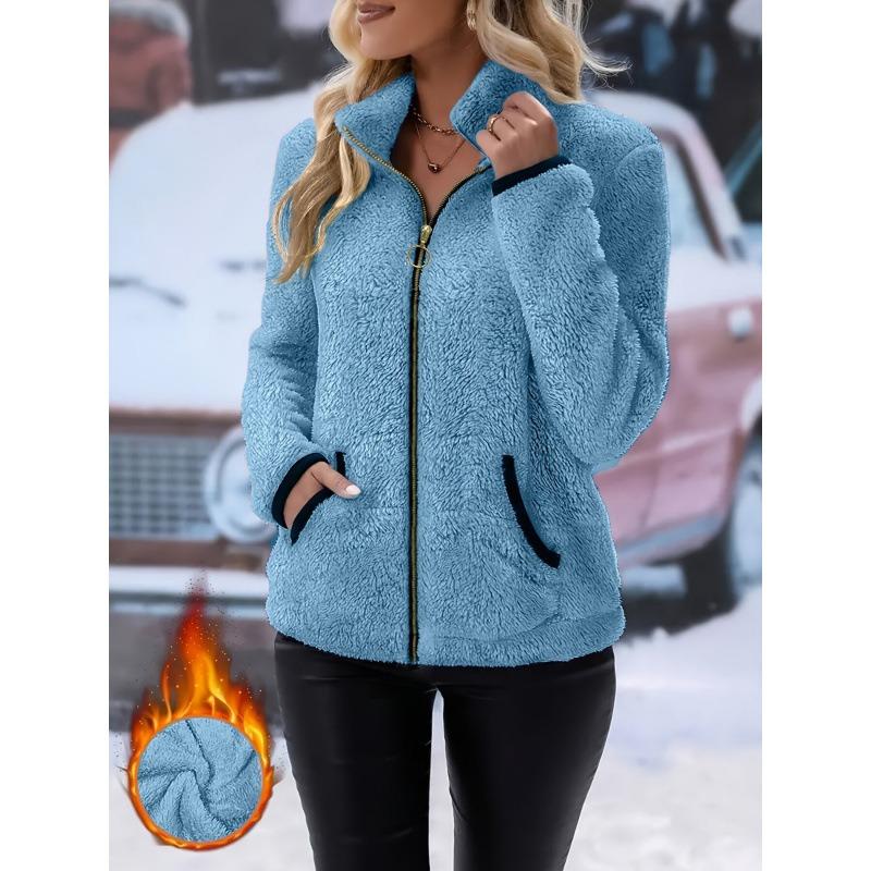 Women S Casual Fleece Zip Up Long Sleeve Sweatshirt