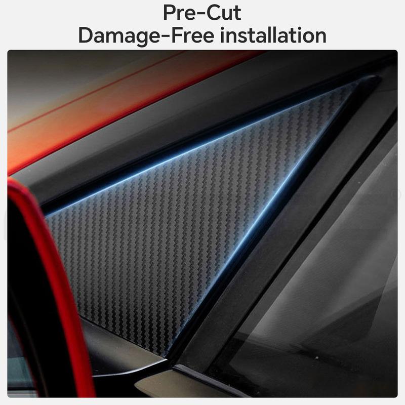 Arbon Fiber Texture A B Pillars Protection Film For Tesla Model Y Juniper 2025 2026 Model 3 2024-2025 Pre-cut PPF Anti-scratch