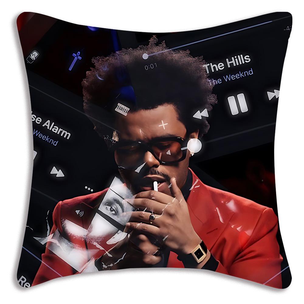 Rapper The W-WeekndS Pillow Covers Cartoon Sofa Decorative Home Double-sided Printing Short Plush Cute Cushion Cover