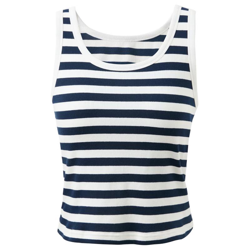 SanCai Women s Striped Bra-Padded Camisole M