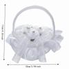 4.33x3.94in. Ring Pillow Heart Shape Flower Basket Romantic Wedding Ring Pillow  Wedding Ceremony