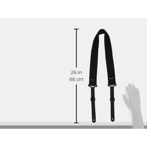 Ibanez POWERPAD Strap (Black) GSF50-BK, Featuring a Soft, Comfortable Fit