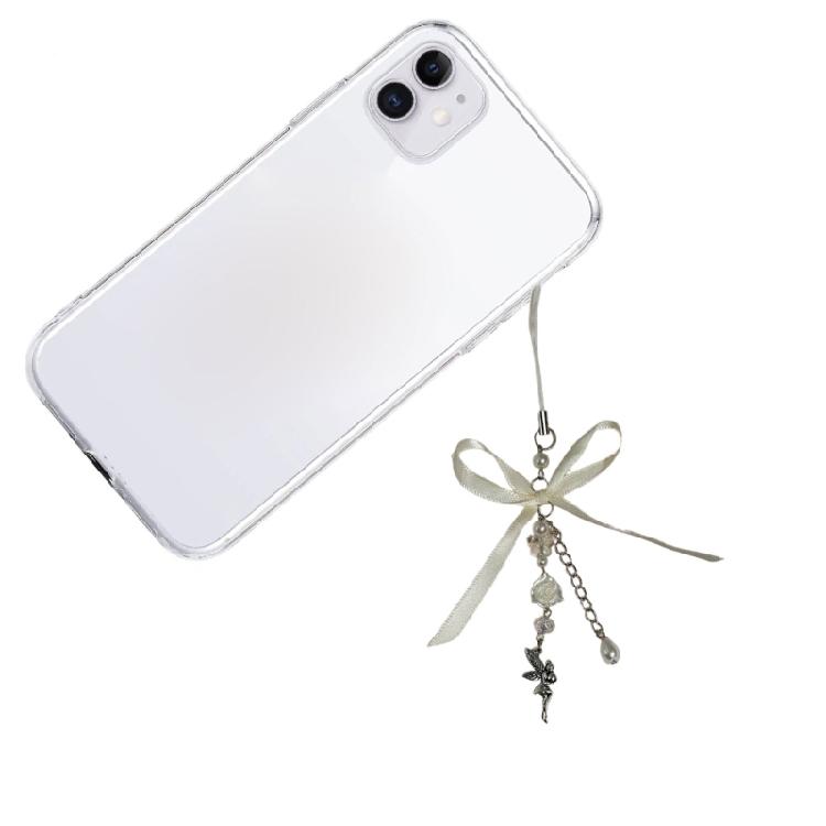 Blumen Engel Anhänger Schlüsselanhänger Süße Schleife Handy Anhänger Handyband Lanyard Perle