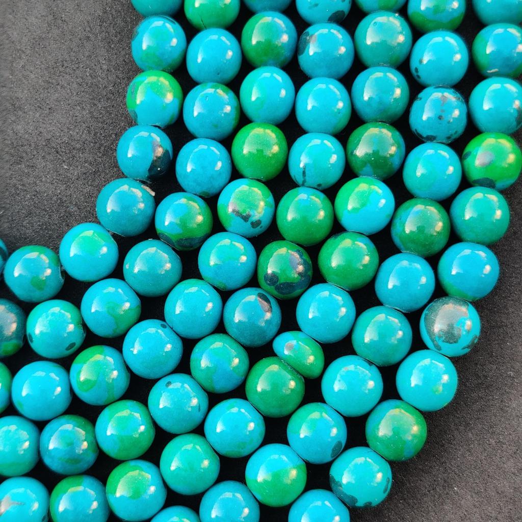 14-15 Inch Strand Synthetic Chrysocolla Round Beads, 6mm 8mm 10mm Choices Size Beads, 1 Strand Bead.