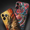 Chinoiserie Loong Flower Dragon Phone Case Cover for iPhone 17 16 15 14 13 12 Pro Max 11 Pro Max 17 AIR Plus Soft TPU Shell Bags