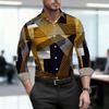 Men's Shirt Spring and Autumn New Style Men's Abstract Printed Long Sleeved Shirt Business Casual Slim Fit High-quality Shirt