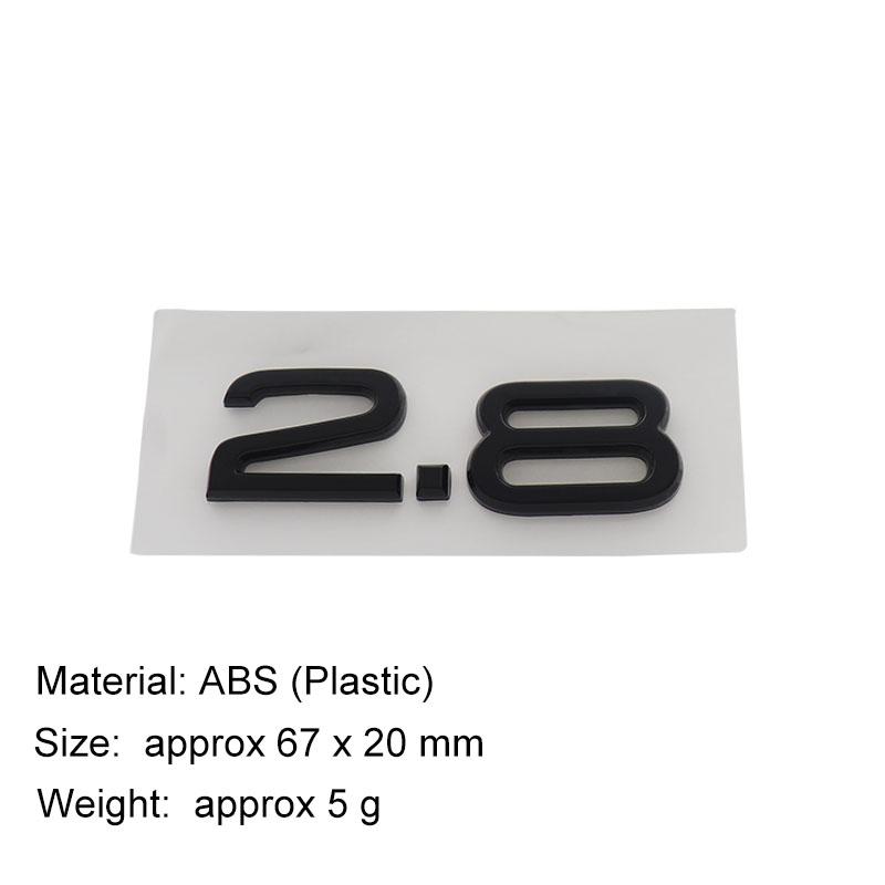 3D Premium 2.4 2.8 3.2 3.6 4.2 4.6 Logo Sticker Tail Bumper Badge Auto Rear Trunk Emblem Accessories