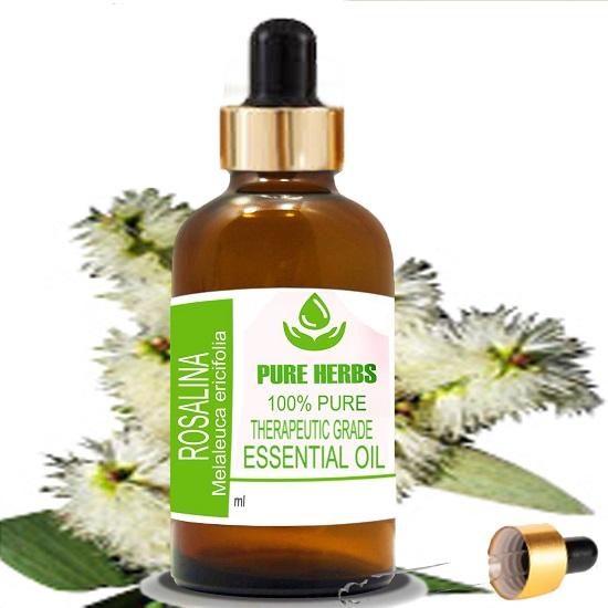 Pure Herbs Rosalina (Melaleuca Ericifolia) Pure & Natural Therapeutic Grade Essential Oil Glass