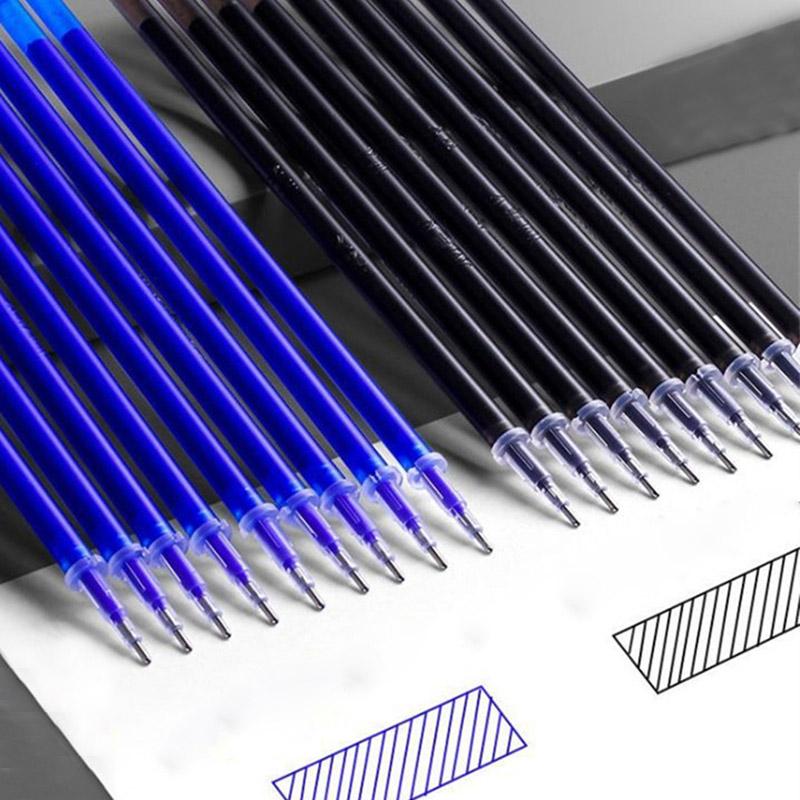 100 Teile/los 0,5 Mm Gel Stift Löschbaren Stift Nachfüllen Stange Set Blau Schwarz Tinte Stift Nachfüllen