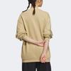 Adidas Sport Performance Solid Logo Round Neck Long Sleeve Sweatshirt Unisex Sweatshirt Beige IV7601