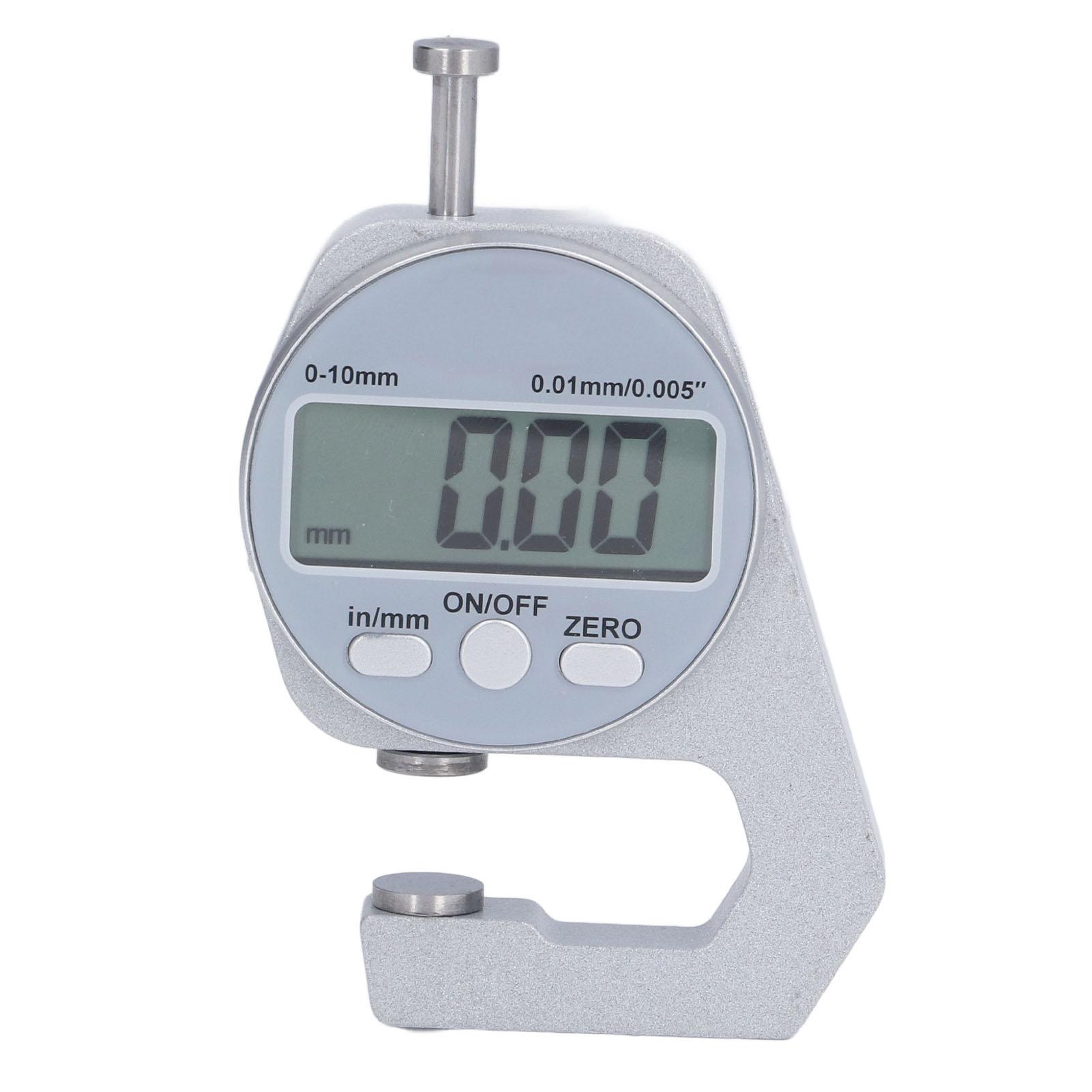 

Digital Thickness Gauge 0 to 10mm Auto Power Off System Conversion Button Electronic Thickness Meter