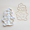 Vykrajovátka Vánoční Perníček Sněhová Vločka Santa Plastová Forma na Sušenky Razítko na Sušenky Vánoční Kuchyně DIY Pečicí Nástroje