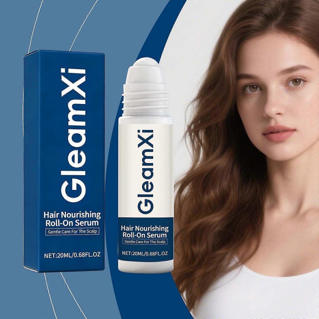 Gleamxi Rosemary Hair Care Roll-On Essence - Gently Nourishes Hair, Makes Hair Smooth, Light, Shiny, And Healthy For The Scalp
