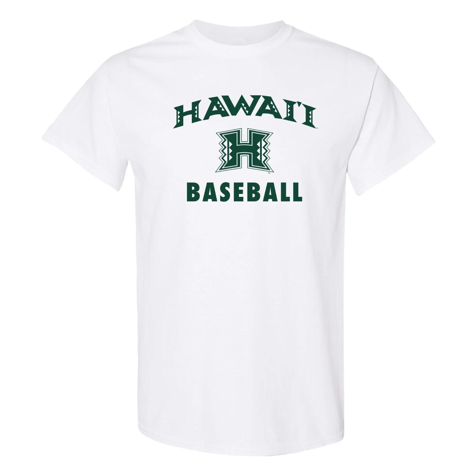 Hawaii Manoa Arch Logo Baseball T-Shirt - White XL