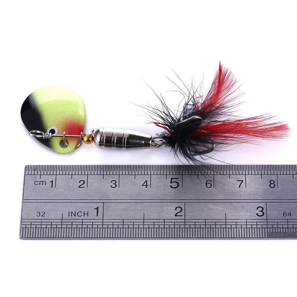 5 Pezzi Esca da Pesca Spinnerbait, Kit di Spinner Baits Duri in Metallo per Bass Trota Salmone