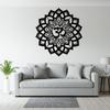 Mandala Metal Wall Art Large Yoga Decor Flower Meditation Boho Spiritual Gift